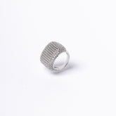 Inel Glam Crush Silver din oțel inoxidabil cu microcristale zirconia